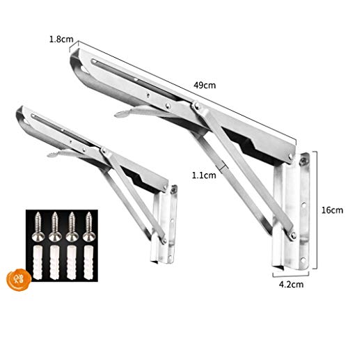 Support équerre pliable K acier inoxydable pour console murale rabattable - 5