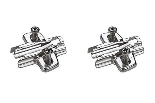 Hettich Cross Mounting Plate Oblong Hole Height Adjustment for Sensys and Intermat Hinges (9071626) x2