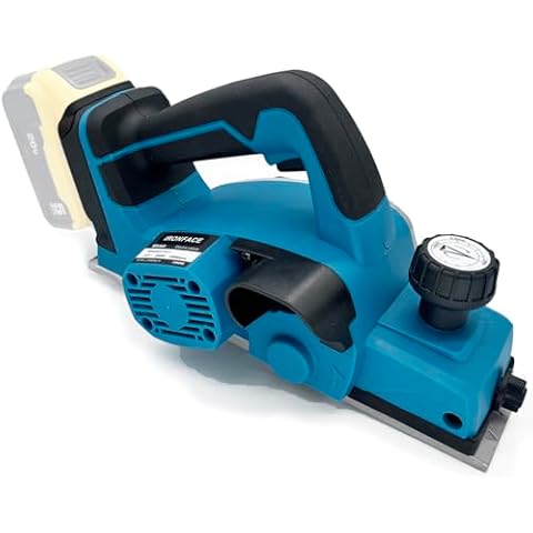 IRONFACE Cordless Brushless Electric Planer for Dewalt 20V Battery(No Battery,Tool Only) 15000 RPM Power Wood Planer for Woodworking, Carpentry, and Home DIY - Includes Blades and Edge Guide Cover