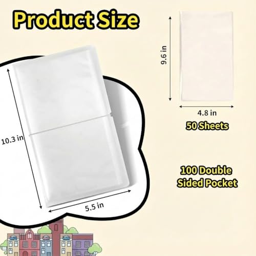 SHANGRLA Large Sticker Organizer Binder With 50 Clear Sleeves, 100 Pockets by SHANGRLA - Used condition - Image 2