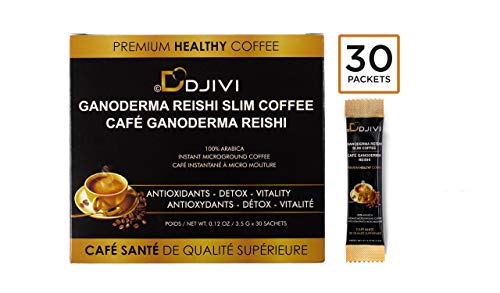 Dodjivi Ganoderma Reishi Mushroom Coffee, Slim Premium Instant Coffee Herbal Superfood Blend