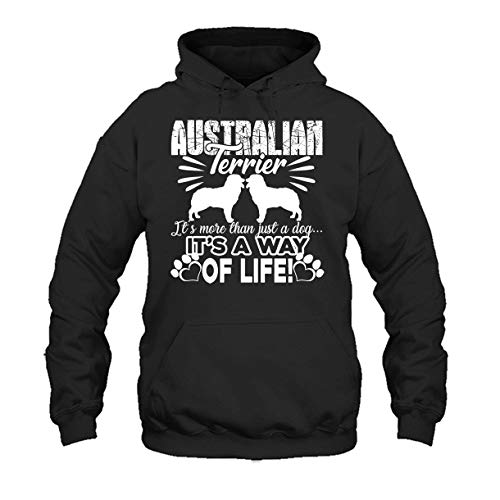 Two Camel Australian Terrier It's A Way of Life Tee Shirt Design, Long Sleeve Shirt, Hoodie (L,Black)