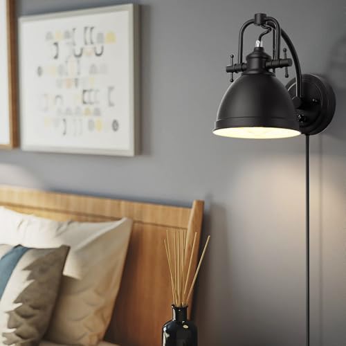 Lámpara de pared E27 ajustable con enchufe interruptor y aplique vintage para interior 6
