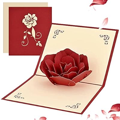 Tarjeta de felicitación 3D Pop Up para ella él, tarjeta romántica de San Valentín para esposa, marido, novia, novio, mamá, papá, tarjetas de felicitación plegables con sobre para cumpleaños, boda | Ya disponible en tu tienda friki favorita! En mundofriki.es!