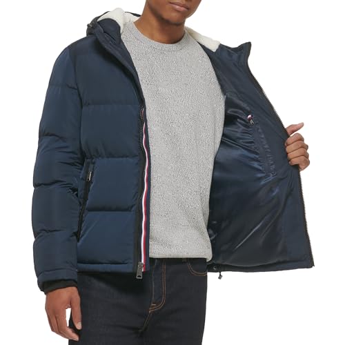 Image of Tommy Hilfiger Men's Classic Hooded Puffer Jacket (Standard and Big & Tall)