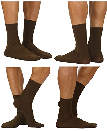 ToBeInStyle Men's Solid & Print Crew Dress & Athletic Socks3