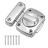 Cerradura Giratoria de Puerta, Perno de Puerta Cerrojo de Perno Cerrojo Puerta de Seguridad de Acero Inoxidable Acabado...