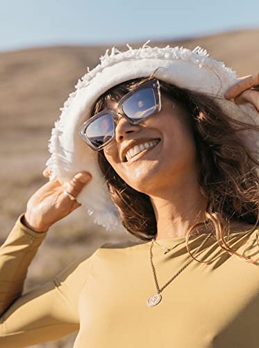 Image of RAEN - Keera - Womens Retro Cat-Eye Sunglasses UV Protection - Hazy Lilac /Agave Mirrored Lens (Size 54 MM)