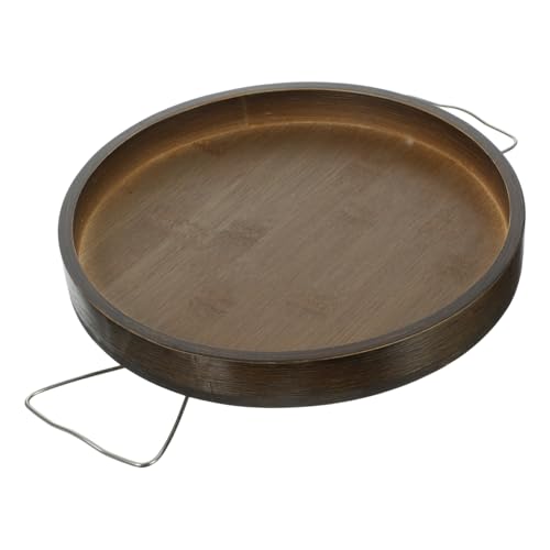 DECHOUS Bamboo Sofa Armrest Tray Couch Tray Table Round Couch Easy Clip Design Sturdy Construction