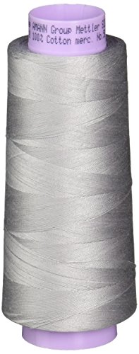 Hilo de algodón Mettler Silk-Finish 2000 yd Ash miniatura 1