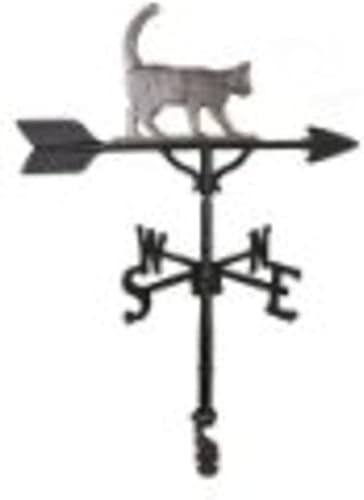 Miniatura 1 de Veleta de 32 pulgadas con adorno de gato de hierro sueco