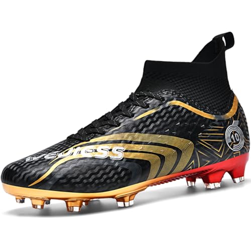 WOWEI Botas de Fútbol Hombre Spike Aire Libre Zapatillas de Fútbol Profesionales Atletismo Entrenamiento Calzado de Fútbol Tacos Training de Fútbol Zapatos de Deporte (ZQ-A1, 43EU)