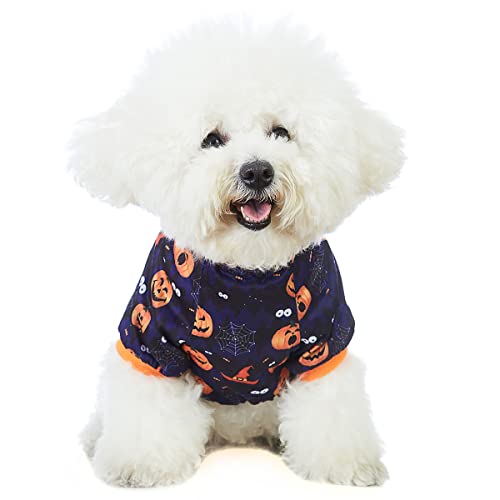 Coomour 3Pcs Halloween Dog Shirts With Pet Pumpkin Dress And Small Dog Bandanas For Dogs Cats Halloween Costumes (Xl) #TOP4