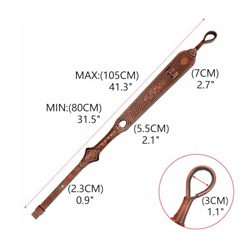 Tourbon Realizzato A Mano In Pelle Per Fucile, Poggiaguancia Per Calcio, Calciolo Con Cinturino Regolabile Per Pistola - 5