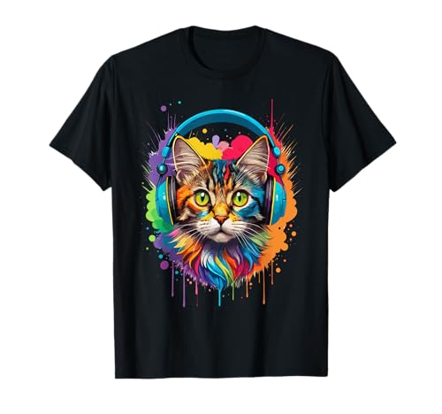 Gato Música DJ Camiseta
