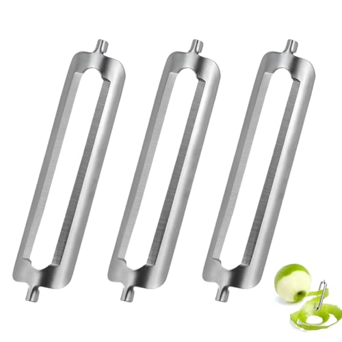 3 Stück Sparschäler Tupper,Schäler für Tupperware Ersatzteile,Edelstahl Sparschäler Ersatzklingen,Ersatzklinge für Kartoffelschäler,Gemüseschäler,Turbo Schälmesser,Orangenschäler,Vegetable Peeler