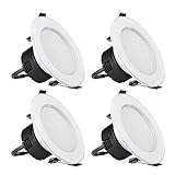 LE 4 Pack 8W 3.5-Inch LED Recessed Lighting, 75W Halogen Bulbs Equivalent, Not Dimmable, LED Driver Included, 400lm, Daylight White, 6000K, 90° Beam Angle, Recessed Ceiling Lights, LED Downlight