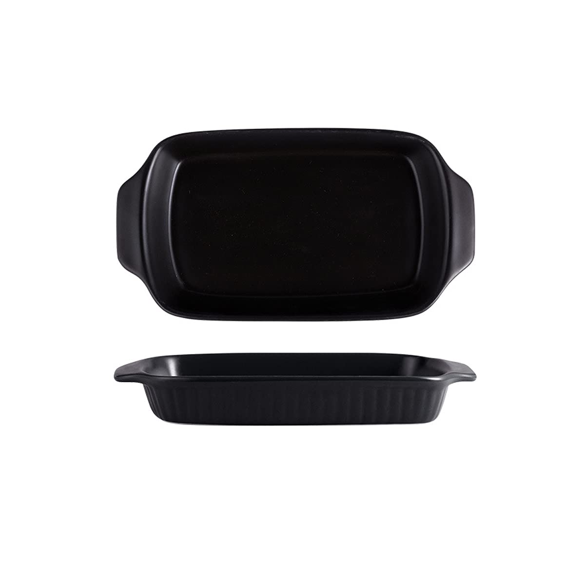 Ustensiles de cuisson en porcelaine, plat en céramique, plat de cuisson, ensemble de moules à pâtisserie rectangulaires, cocotte pour gâteau, lasagne, cocotte, 11,2 x 6,2 x 1,7 pouces, 2 piè