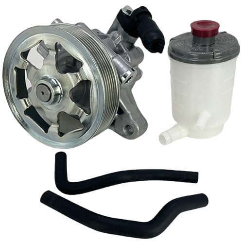 Power Steering Pump with Reservoir Tank & Suction & Return Hose Fit for 2008-2012 Honda Accord L4 2.4L Replace 56100R40A03 56100R40P05 53701TA0A01