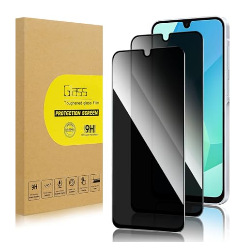 Lokyoo 2 Stück Sichtschutz Full Screen für Samsung Galaxy A16 5G Anti-Spy Panzer Schutz Glas Folie Schutzfolie Kante zu Kante Displayschutz Hat Keinen Einfluss auf die Hülle