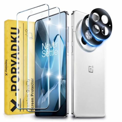 V-PORYADKU 2 Pack for OnePlus 13 5G Screen Protector (6.82 inches) + 2 Pack Camera Lens Protector 9H Tempered Glass Anti-Scratch Fingerprint Unlock HD Clear Case Friendly