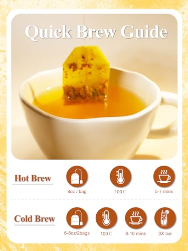 Image of LOOMICA Honey Turmeric Ginger Green Tea, Naturally Caffeinated, Smooth Green Tea Blend with Golden Spice & Honey Flavor, Naturally Uplifting, No Artificial Sugar Added, 20 Count