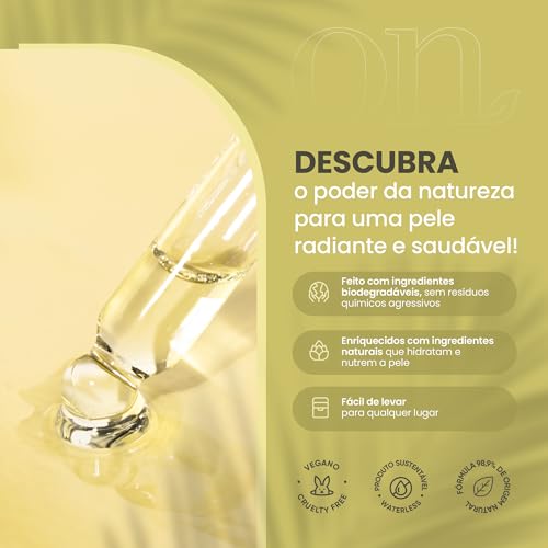 ON Óleo de Pracaxi 100% Puro - Reparação da Pele - Tecnologia Pro-Age com BBA - Multifuncional para