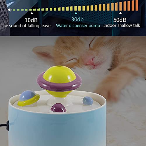 Fuente automática de agua para gatos de cerámica miniatura 3