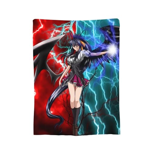High School D-xD Akeno Himejima Blanket Flannel Soft Warm Bed Blanket All Seasons for Sofa Bedroom Living Room 80'x60'