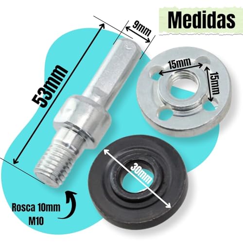 Haste Eixo Suporte Adaptador Universal Disco De Corte Com Chave de Aperto Desbaste Rebolo Lixa para