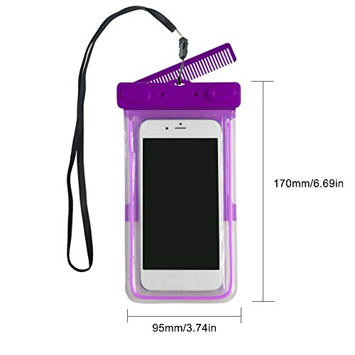 KKmoon Capa para celular em PVC transparente à prova d'água luminosa