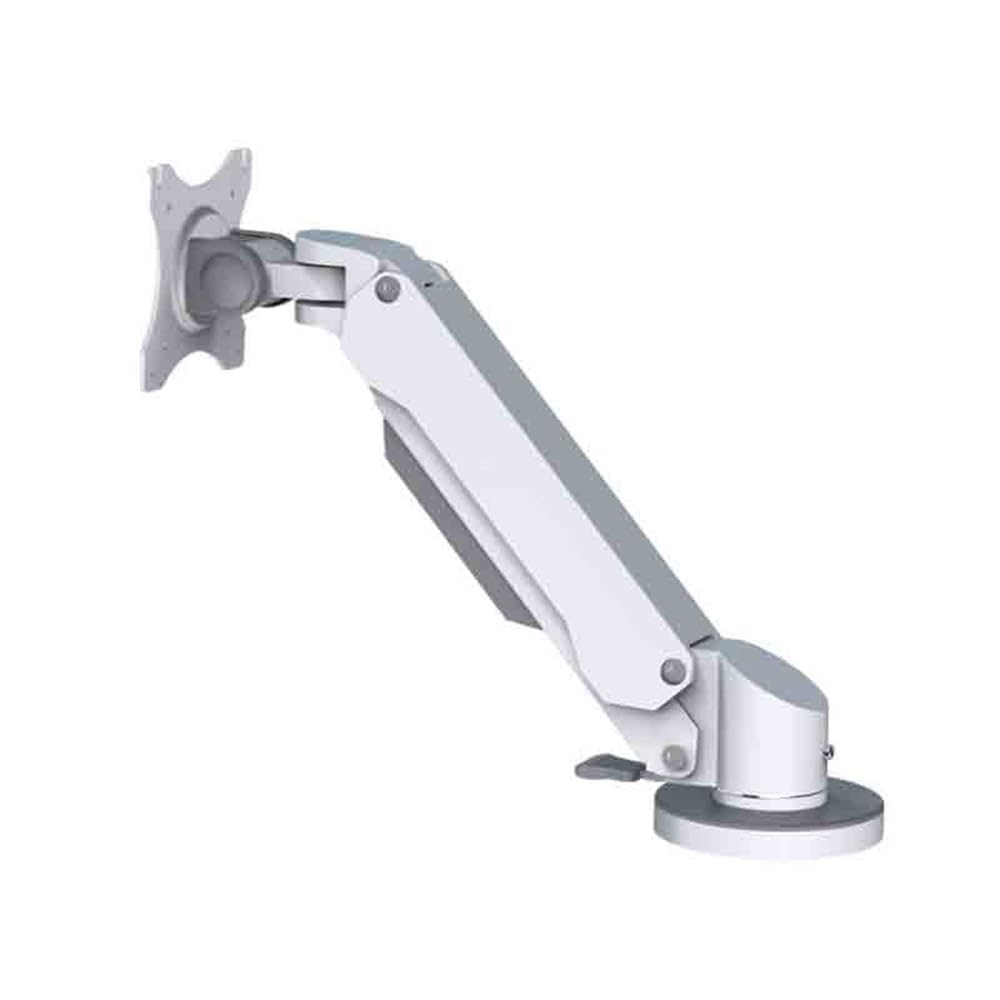 Aioneer Monitor Arm Desk Style White Single Arm Single Screen Rotatable Monitor Stand Monitor Mount Arm