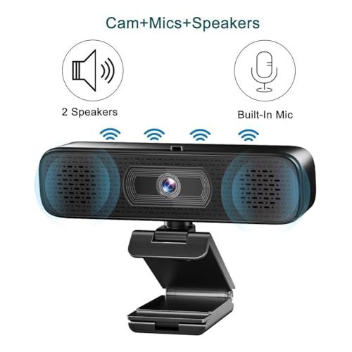 Caméra de streaming USB 2K HD microphone haut-parleur visioconférence PC