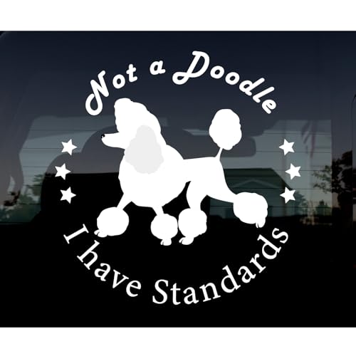 Image of 5pcs Not A Doodle Poodle Sticker Decal for Car Truck Bumper Window Vehicles (6x6)