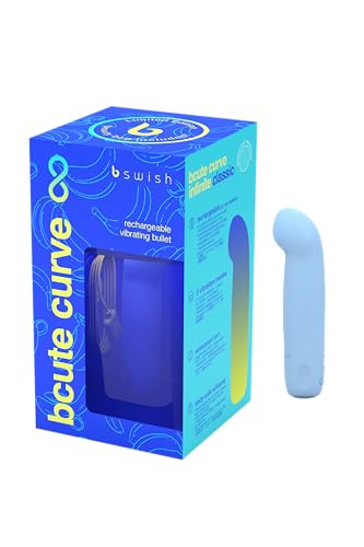 Vibrateur rechargeable B Swish Bcute Curve bleu électrique en silicone