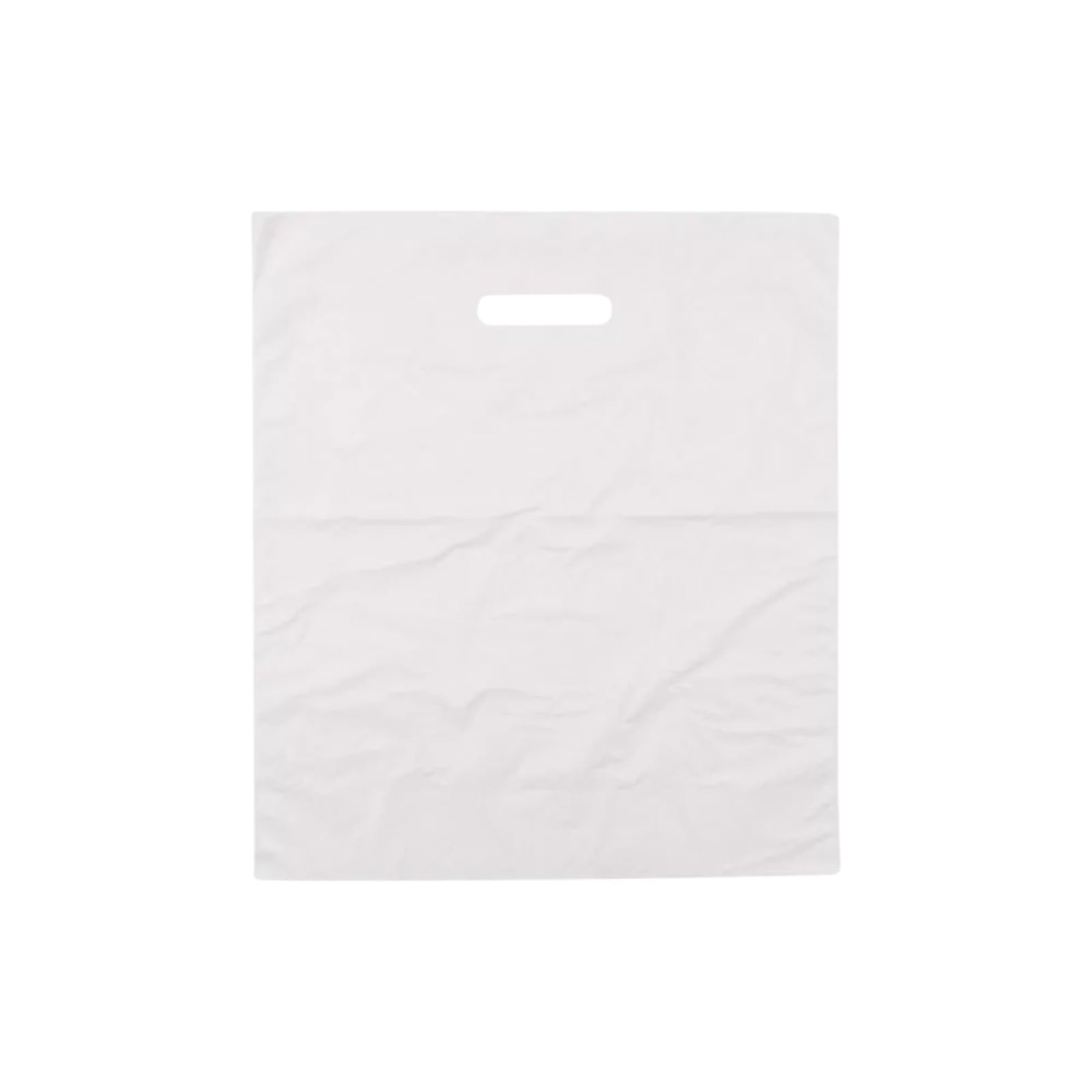 10" x 12" White Patch Handle Plastic Carrier Bags – Strong Retail Bags for Shops, Boutiques & Gifts – Tear-Resistant with Reinforced Handle – Durable & Professional Packaging