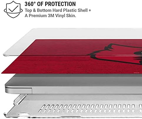 Skinit Case + Skin Compatible with MacBook Air 13in (2020) - Officially Licensed Louisville Red Background Design