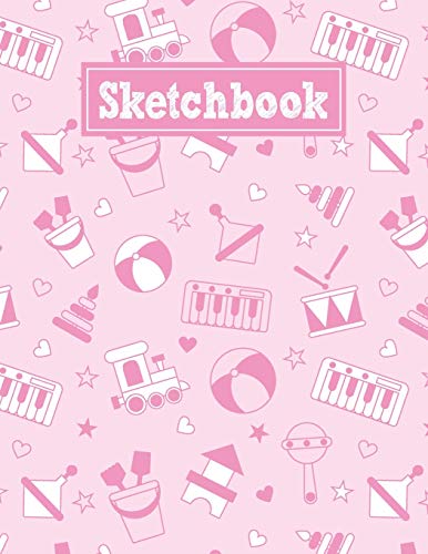 Sketchbook: 8.5 x 11 Notebook for Creative Drawing and Sketching Activities with Baby Toys Themed Cover Design image 3
