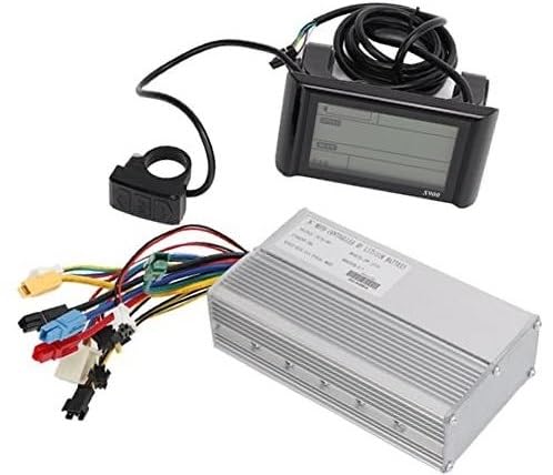Naprawa kontrolera skutera, BTFWM Zestaw do konwersji silnika rowerowego Panel LCD, do silnika rowerowego 1000 W, 36 V/48 V 30 A, sterownik fali prostokątnej, wspomaganie prędkości, akcesoria rowerowe