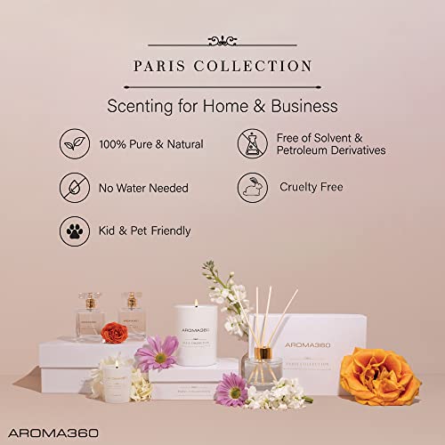 Aroma360 - Chandelier - Paris Collection Reed Diffuser Duo - Luxury Aromatherapy Diffuser - Hints Of Bergamot, Sweet Berry, Jasmine & Saffron - Essential Oil Diffusers - Shelf Decor - Home & Office #TOP2