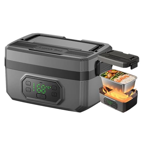 BOOZXCV Portable Electric Lunch Box, Self Heating Food with 7 Heating Settings and 4 Temperature Options, 24000mAh Battery Powered for Work, Travel
