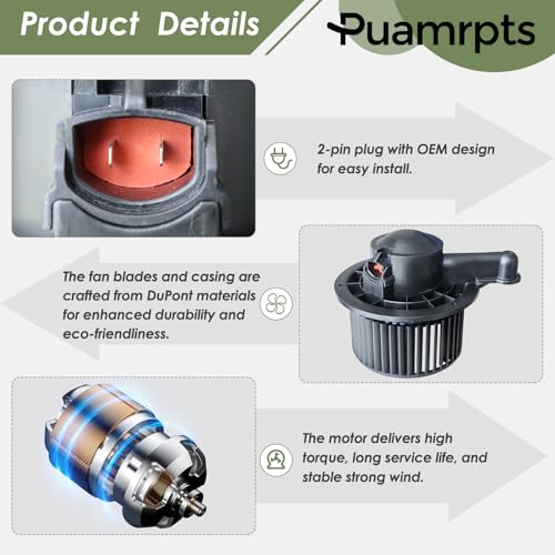 Image of AC Heater Blower Motor Compatible with Ford Lincoln & Mercury Vehicles - Explorer 02-10, Aviator 03-05, Mountaineer 02-10 - Replace# 700020