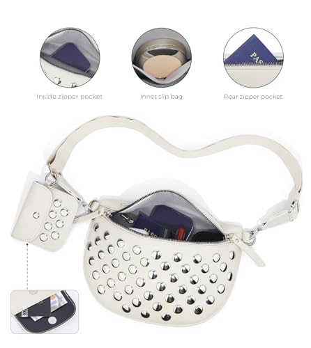 Image of 2 Pcs Checkered Crossbody Bags for Women Bum Bag Checkered Cross Body Sling Backpack Hobo Satchels Shoulder Wallet Purses
