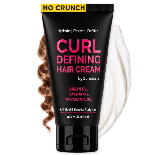 SUNATORIA Curl Cream — Lightweight Anti-Frizz Curl Defining Cream for