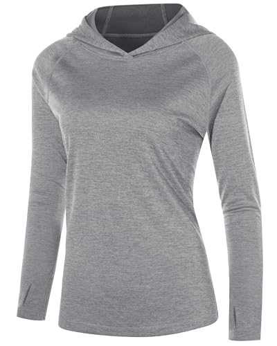 Roadbox Women's UPF 50+ Sun Protection Hoodie – Lightweight Long Sleeve Hooded Shirt for Hiking, Fishing & Outdoor UV Rash Guard