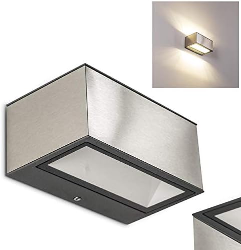 LED Außenwandleuchte Mit Bewegungsmelder - 14W, 1200 Lumen, Edelstahl-Look, IP54