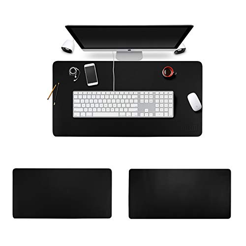 BUBM PU Leather Double Sided Desk Pad Computer Mat Desk Writing Mat for Office and Home,Ultra Thin 2mm - 31.5