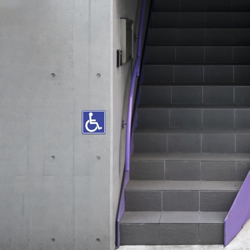 Image of Wheelchair Accessibility Symbol Stickers Vinyl Selfadhesive Decals for Public Signage Indoor Outdoor Use Handicap Access Sign 9Pcs Car Skateboard Motorcycle Bedroom