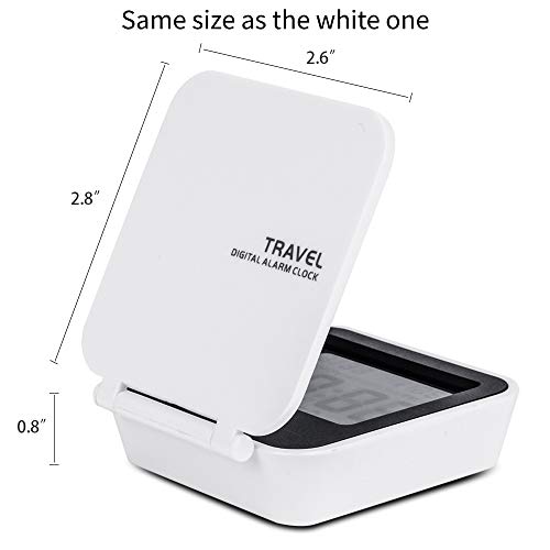 Egundo Small Digital Travel Alarm Clocks,Battery Operated Travel Clock With Lcd Night Light,Portable Folding Mini Pocket Temperature Clock For Outdoor Kids Bed Desk Table Cruise Camper（Green） #TOP4