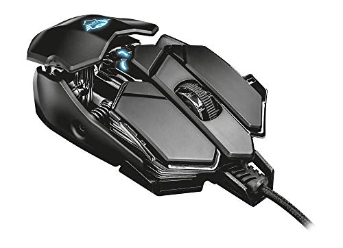 Trust Mouse Gaming GXT 138 X-Ray, Sensore Ottico 4000 DPI, 10 Pulsanti Programmabili, Illuminazione RGB Personalizzabile, Nero